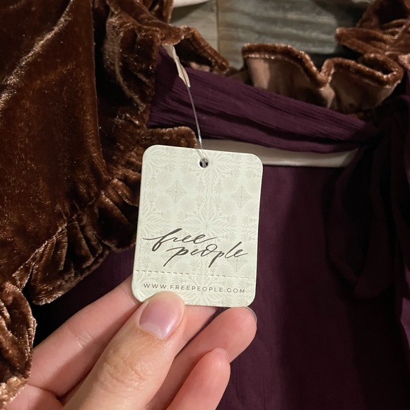 CLOSING SALE! 
FREE PEOPLE | Mini Dress Smocked Ruched Textured Waffle Velvet - Picture 7 of 7